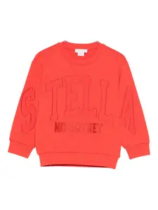 Свитшот с вышитым логотипом Stella Mccartney Kids, красный