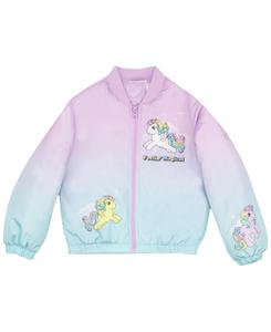Легкая куртка-бомбер на молнии с графическим принтом "My Pony" для девочек My Little Pony, Purple