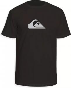 Мужской рашгард Quiksilver Solid Streak с короткими рукавами, черный