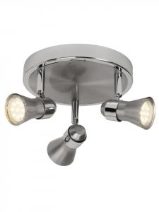 Brilliant Светодиодный светильник Sanny LED Spotrondell с тремя плафонами, цвет железо/хром