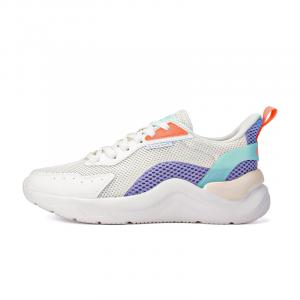 361° Амортизирующие износостойкие низкие повседневные туфли женские, белые, фиолетово-серые