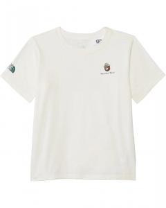 Детская футболка The North Face с коротким рукавом, белый цвет, с графическим принтом "Дюны", RED708