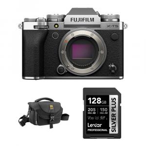 Беззеркальная камера FUJIFILM X-T5 Mirrorless Camera with Basic Bundle (Silver)