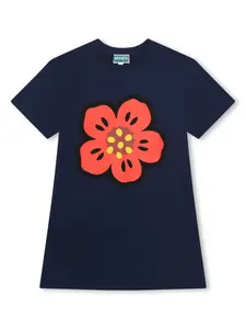 Платье с принтом Boke Flower Kenzo Kids, синий
