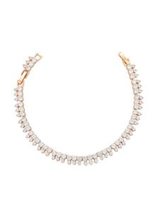Faina Женский браслет с кристаллами, розовое золото, белый