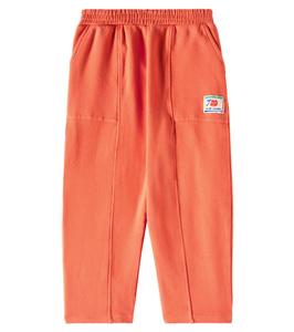 Спортивные брюки из хлопчатобумажного трикотажа с рисунком улыбающийся Bobo Choses, красный