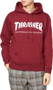 Мужская толстовка с капюшоном Thrasher TH8501 (с логотипом бренда) в классическом стиле, белый