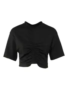 Топ со сборками Semicouture, черный