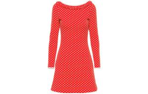 Платье Miu Miu с длинными рукавами, красный