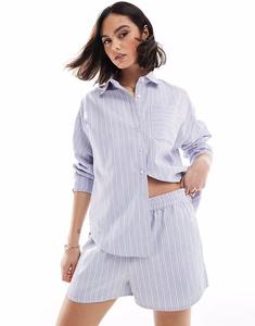 Сине-белые полосатые шорты Brave Soul Co-ord