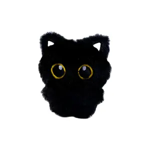 Угольный шарик котенок куклы плюшевый кулон 10см высота XTHOT