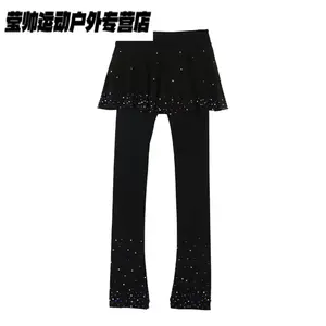 HEAD Тренировочный костюм для фигурного катания для девочек, детский комплект для катания с флисовой кофтой и юбкой, черная юбка с 9 накладками для защиты бедер, размер 150 XXXS