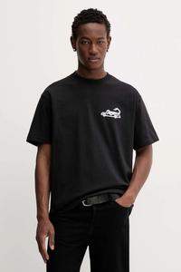 Хлопковая футболка Vans, черный