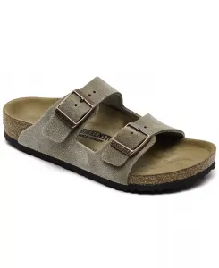 Сандалии из замши и кожи Arizona для малышей от Finish Line Birkenstock, коричневый/бежевый