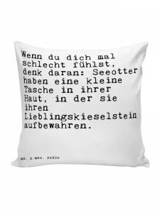 Подушка Mr & Mrs Panda 40x40 Wenn du dich mal, белый