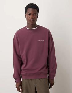 Толстовка Lyle & Scott со средней толщиной и надписью «Fashion Back» и круглым вырезом в цвете x868, темно-бордовый