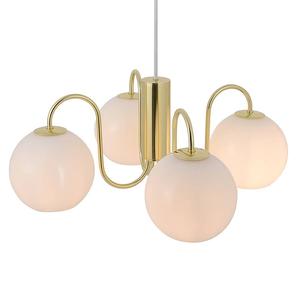 Подвесной светильник Nordlux Franca 4-flammig, латунь / опаловое стекло - белый