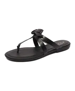 Сандалии-Шлепанцы с бантом, изготовленные в Италии. Tod'S, черный