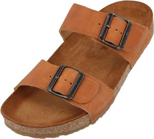 HAFLINGER Andrea Elegant кожаные сандалии с резиновой подошвой и корковой латексной стелькой Unisex, карамельный