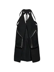 Жилет на молнии Temple Rick Owens, черный