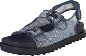 GUESS womens Frella, Medium Blue Denim Mesh Logo 421