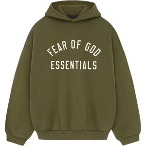 Флисовая толстовка с капюшоном Fear Of God Essentials, зеленый