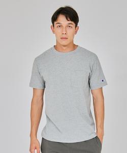 Мужская футболка с коротким рукавом и нагрудным карманом Champion, серый