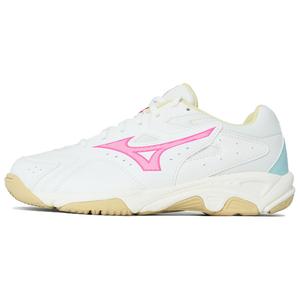 Кроссовки для бадминтона SKY BLASTER CN PU, текстиль, устойчивые к истиранию и скольжению, низкие, унисекс Mizuno, 71ga253103 milk белый/зеленый/розовый