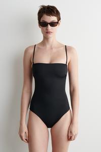 Цельный купальник бандо COS, черный