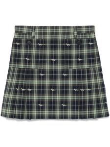 Maison Kitsuné плиссированная мини-юбка с карманами, зеленый