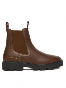 Классические ботильоны Tommy Hilfiger Lthr Low Chelsea FW0FW08775 Braun