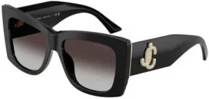 Солнцезащитные очки Jimmy Choo с градиентом черного и серого цвета, 50008g - Black - Grey Gradient