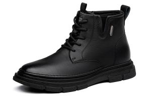 Ботинки Мартин короткие 3 см мужские черные SULEGAO, черный (увеличение роста 6 см)