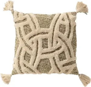 Декоративная подушка Riley 45x45 см, голландский декор, зеленый, геометрический узор Dutch Decor