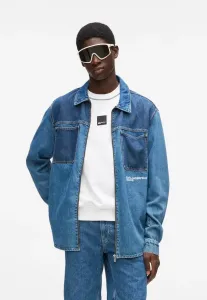 Двухцветная джинсовая куртка Karl Lagerfeld Jeans, Mid Blue Blocked