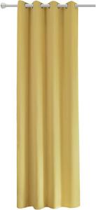 WOLTU Непрозрачные плотные шторы с люверсами 130 г/м² для гостиной спальни 135 x 225 см Желтые (1 шт.), желтый