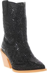 Женские ботинки Vaccari Sadie из премиальной искусственной замши с блестками, Black