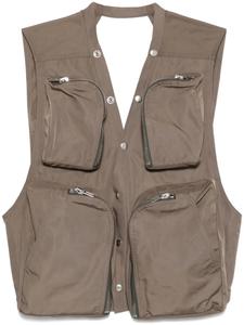 Жилет-карго Rick Owens с открытой спиной, коричневый