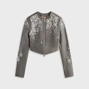 Куртка Lisa for Kith Women Brei Embellished Bolero, серый