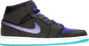 Кроссовки Air Jordan 1 Mid Grape, черный
