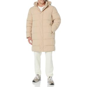 Куртка Amazon Essentials Recycled Polyester Hooded Long, бежевый