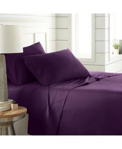 Комплект постельного белья Chic Solids Ultra Soft из 4 предметов, размер California King Southshore Fine Linens, фиолетовый