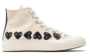 Кеды Chuck Taylor All Star 70 Hi Comme Des Garcons PLAY Multi-Heart Milk Converse, кремовый