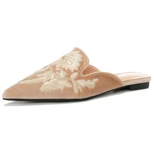 City camel Женские тапочки с закрытым носком на резиновой подошве абрикос, цвет Apricot