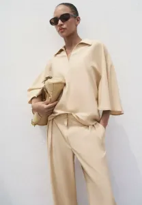 Облегающие брюки Mango, Sand