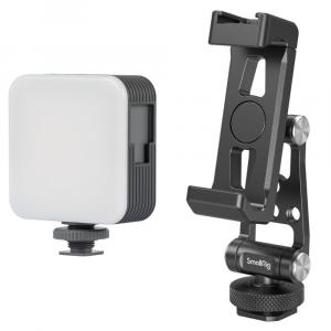 Светодиодный светильник SmallRig P96 с металлическим держателем для телефона