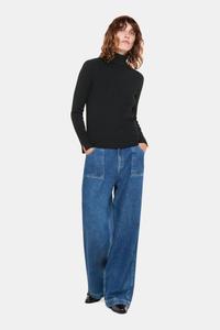 Вязаный свитер с вырезом-поло Whistles, черный