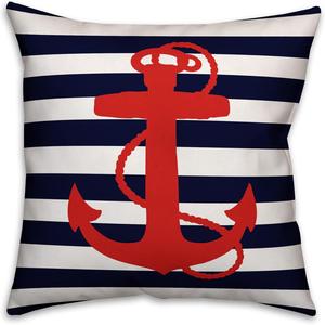 Creative Products Декоративная подушка Navy Stripes Red Anchor Navy Stripes Red Anchor