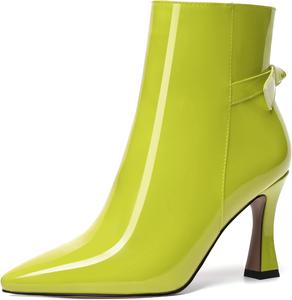 Женские вечерние сексуальные ботильоны SKYSTERRY с острым носком, лаковой отделкой и высокой шпилькой 3,3 дюйма