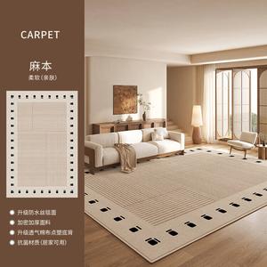 Budis Ковер 80х200 см из льна для гостиной, водостойкий, кремовый, винтажный, повышенной плотности